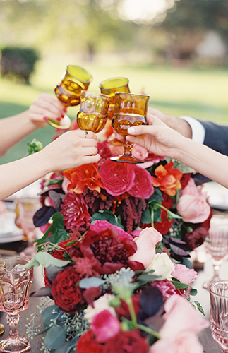 Red & Pink Golden Summer Wedding Inspiration - Inspired by This