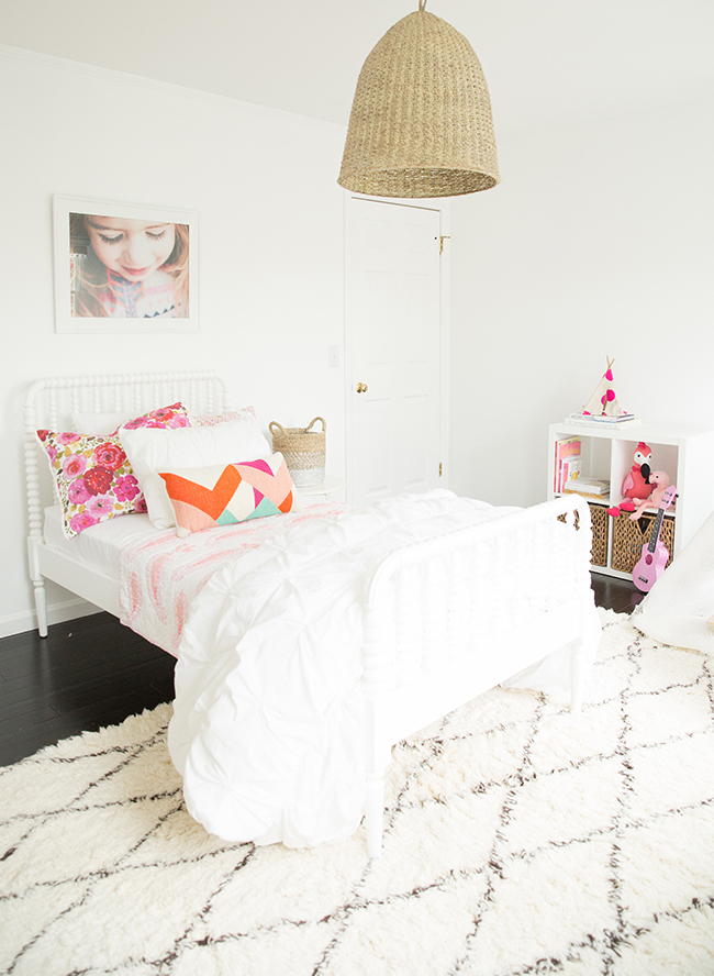 A Bright White & Pink Little Girl Bedroom - Inspired by This