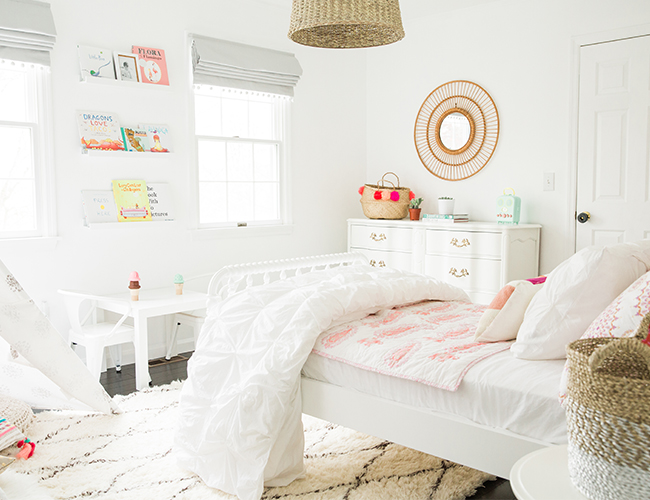 A Bright White & Pink Little Girl Bedroom - Inspired by This