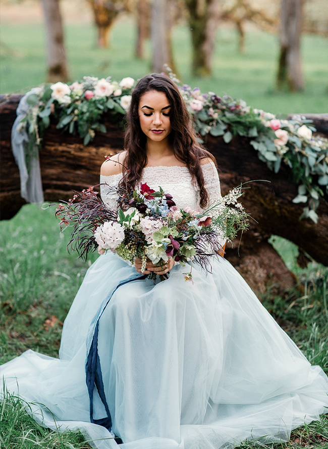 Moody Berry & Blue Wedding Inspiration - Inspired by This