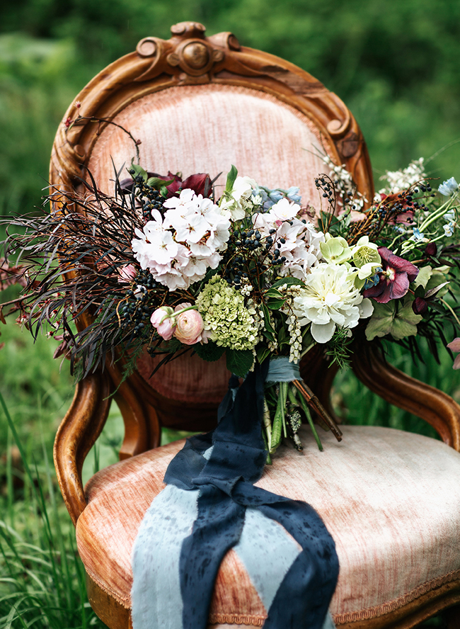 Moody Berry & Blue Wedding Inspiration - Inspired by This