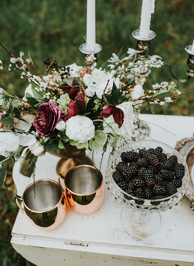 Moody Berry & Blue Wedding Inspiration - Inspired by This