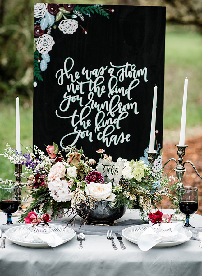 Moody Berry & Blue Wedding Inspiration - Inspired by This