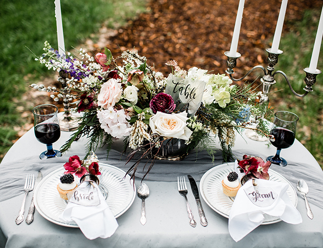 Moody Berry & Blue Wedding Inspiration - Inspired by This