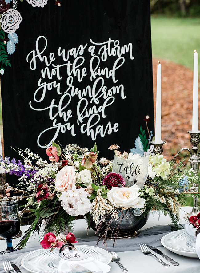 Moody Berry & Blue Wedding Inspiration - Inspired by This