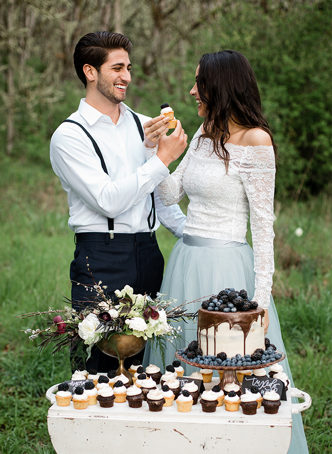 Moody Berry & Blue Wedding Inspiration - Inspired by This