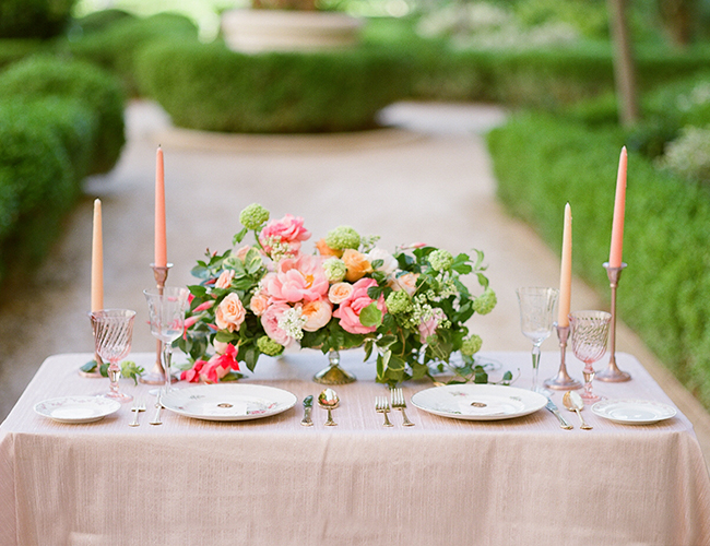 Blush Pink And Green Garden Wedding Inspiration