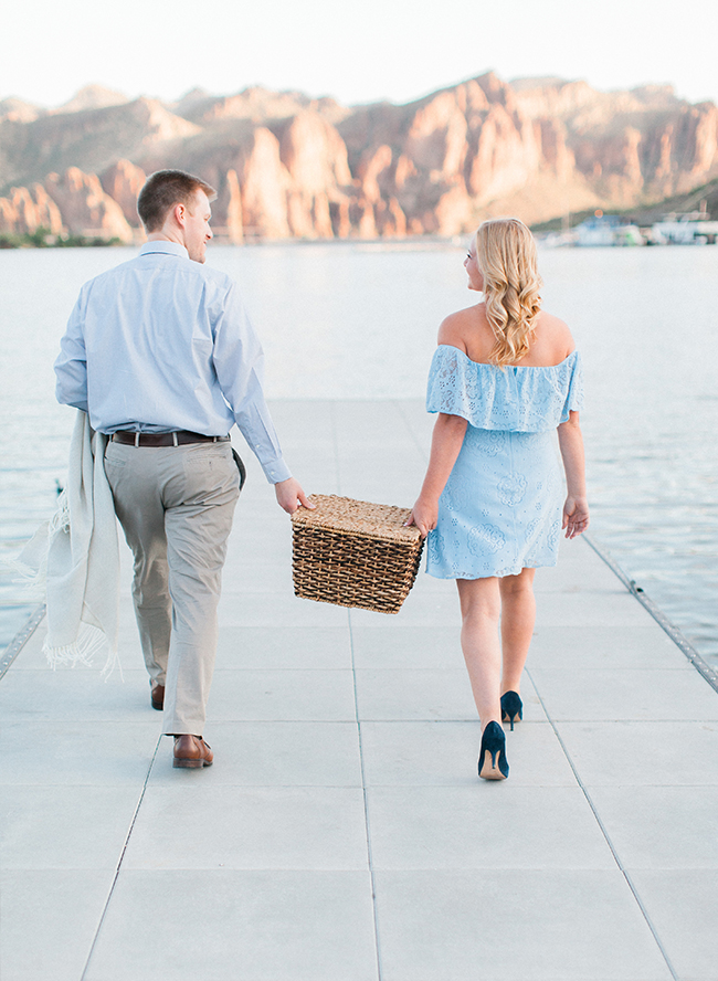 Lakeside Picnic Engagement Photos - Inspired by This