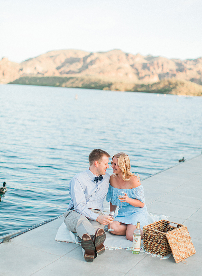 Lakeside Picnic Engagement Photos - Inspired by This