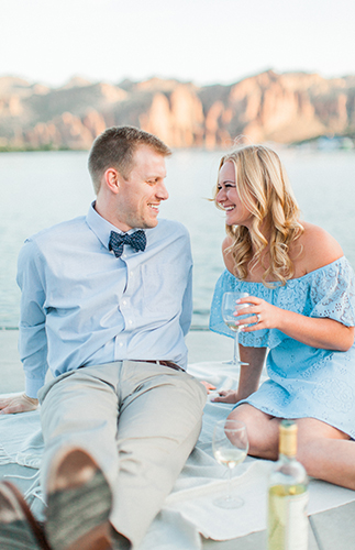 Lakeside Picnic Engagement Photos - Inspired by This