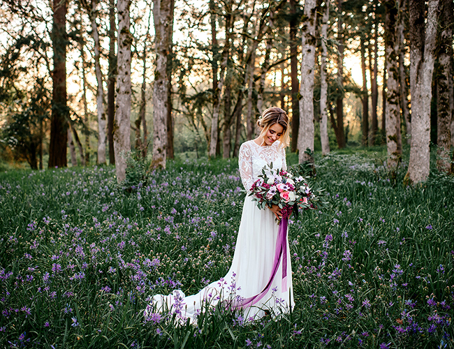 Lilac Flower Field Bridal Inspiration - Inspired by This