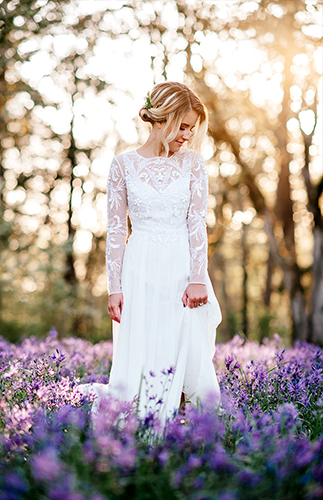 Lilac Flower Field Bridal Inspiration - Inspired by This