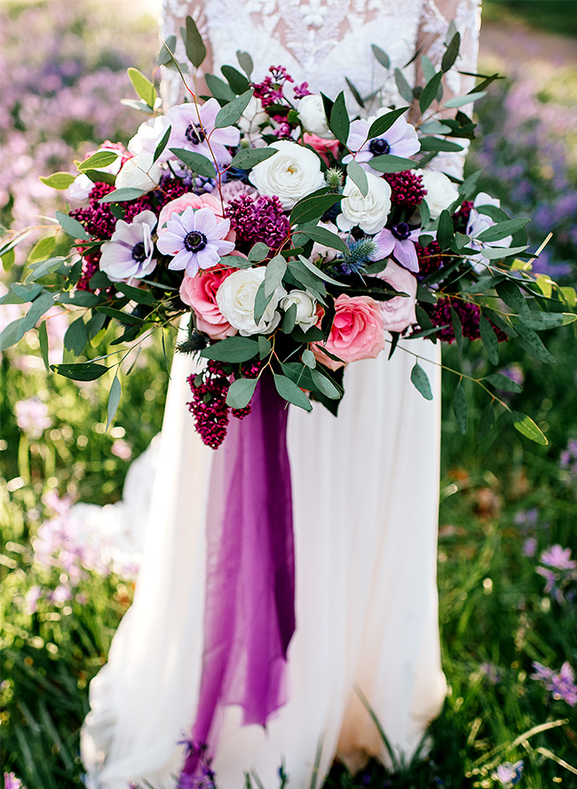 Lilac Flower Field Bridal Inspiration - Inspired by This