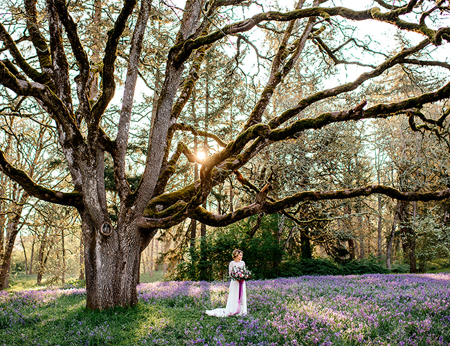 Lilac Flower Field Bridal Inspiration - Inspired by This