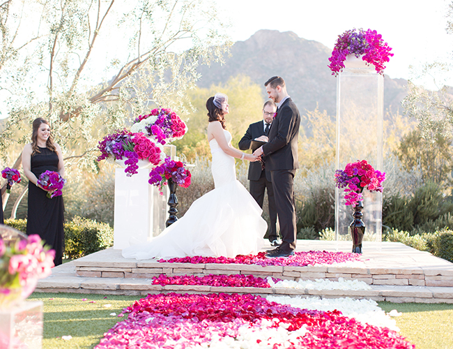 Modern & Vibrant Pink and Purple Wedding - Inspired by This