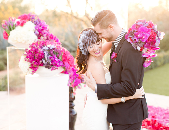 Modern & Vibrant Pink and Purple Wedding - Inspired by This