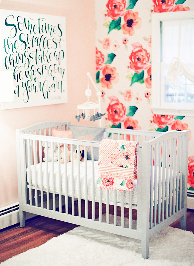 Grey & Pink Rose Nursery - Inspired by This