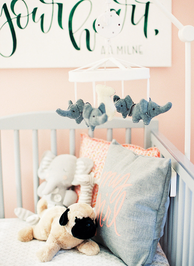 Grey & Pink Rose Nursery - Inspired by This