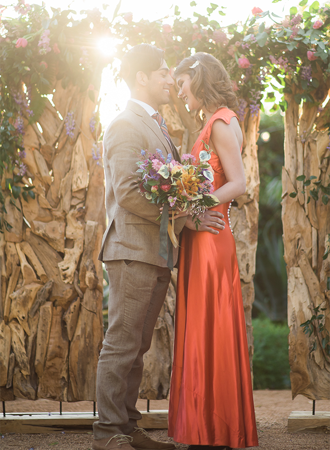 Red & Purple 1940's Wedding Inspiration - Inspired by This