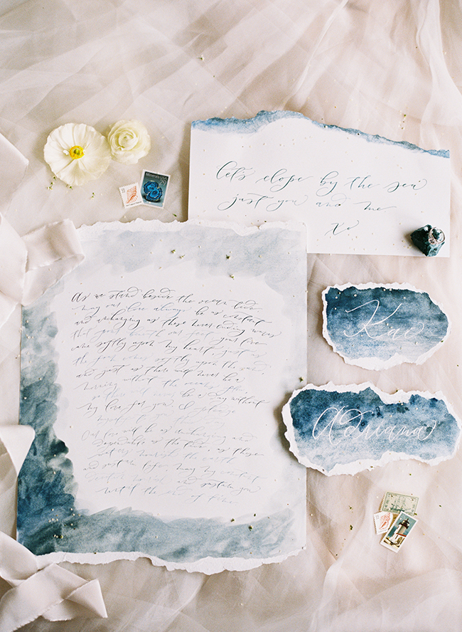 Airy Blue Seaside Elopement - Inspired by This