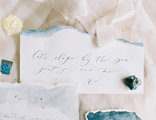 Airy Blue Seaside Elopement - Inspired by This