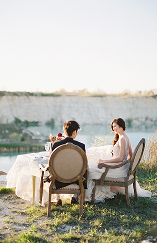 Airy Blue Seaside Elopement - Inspired by This