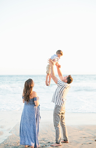 Beachy Family Maternity Photos in Crystal Cove - Inspired by This