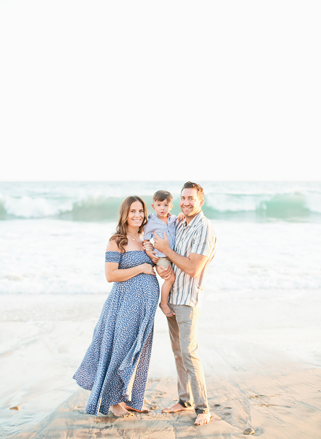 Beachy Family Maternity Photos in Crystal Cove - Inspired by This