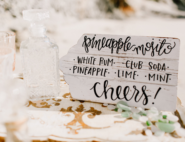 Sea Glass Inspired Wedding at the Beach - Inspired by This