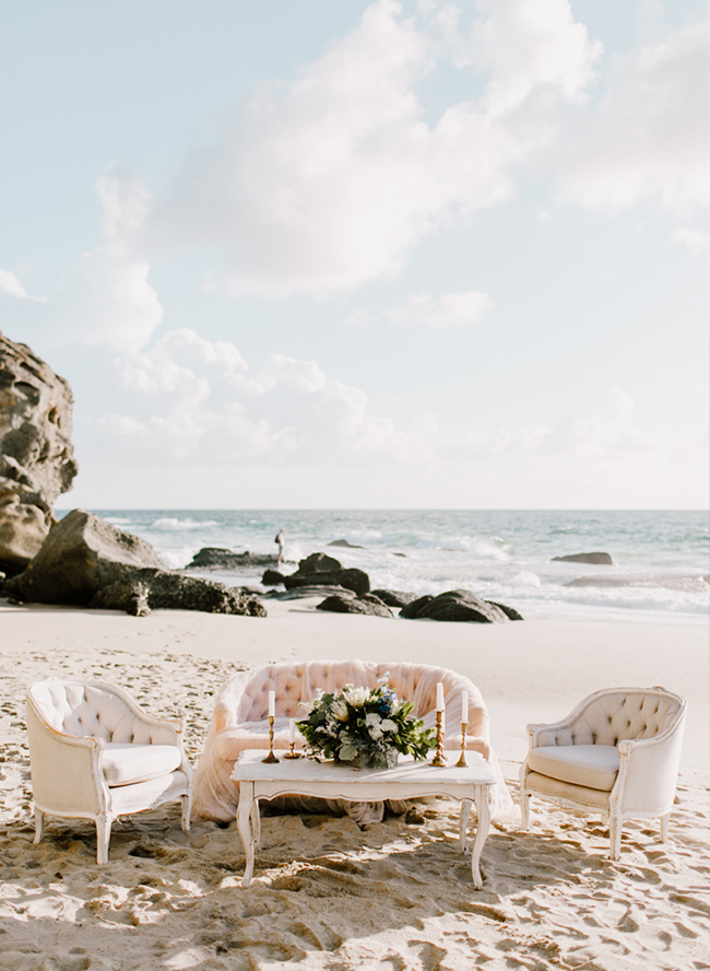 Sea Glass Inspired Wedding at the Beach - Inspired by This