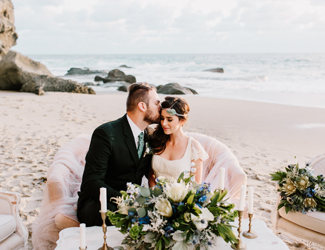 Sea Glass Inspired Wedding at the Beach - Inspired by This