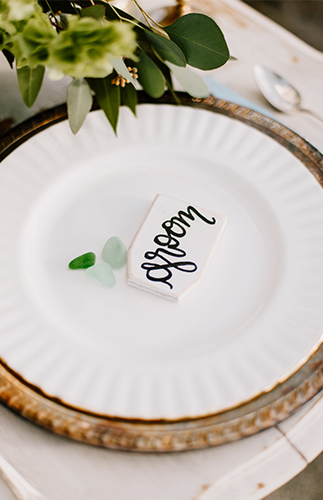 Sea Glass Inspired Wedding at the Beach - Inspired by This