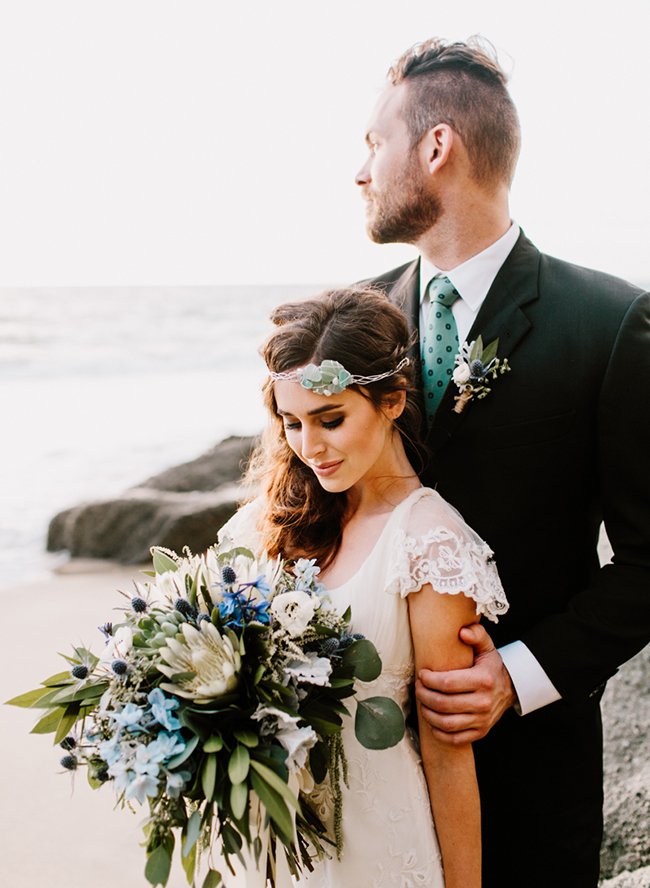 Sea Glass Inspired Wedding at the Beach - Inspired by This