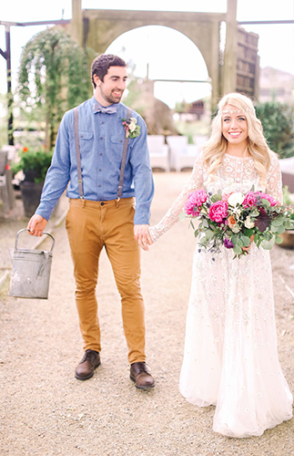 Pink & Blue Garden Wedding Inspiration - Inspired by This