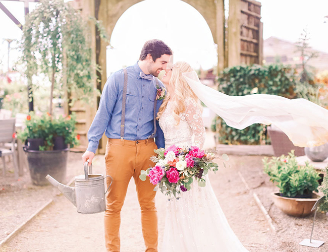 Pink & Blue Garden Wedding Inspiration - Inspired by This