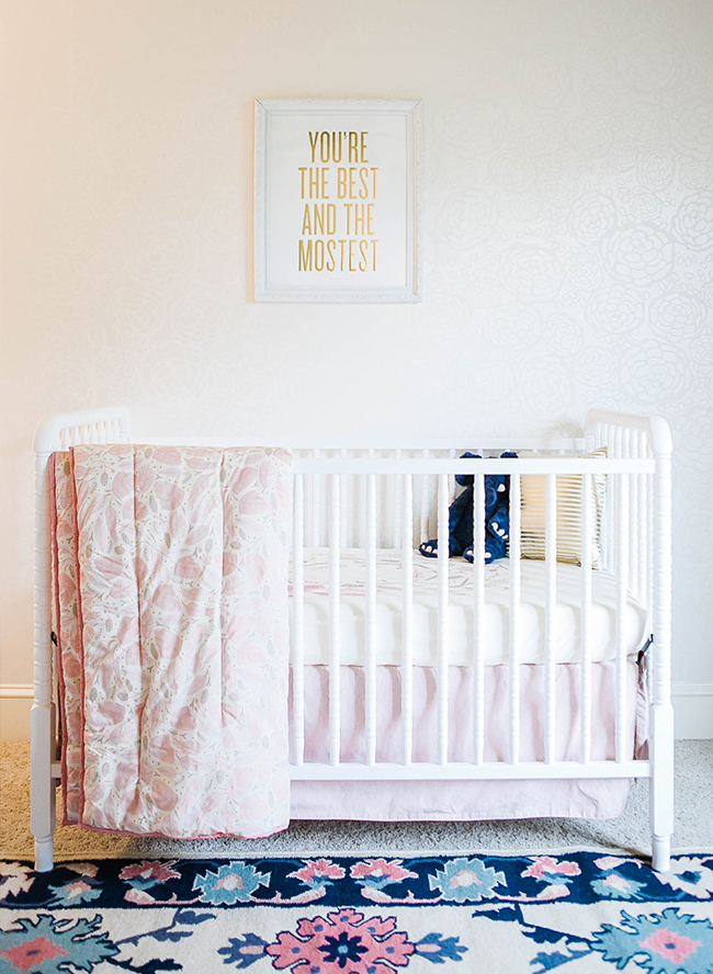 An Adorable Pink and Navy Nursery - Inspired by This