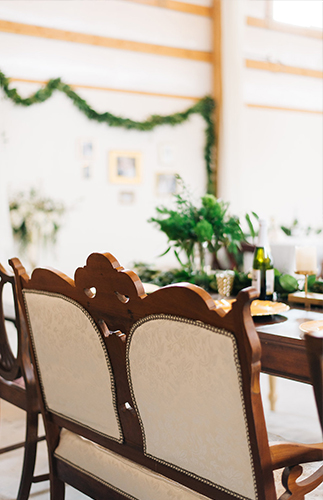 White & Gold Barn Wedding in the Woods - Inspired by This