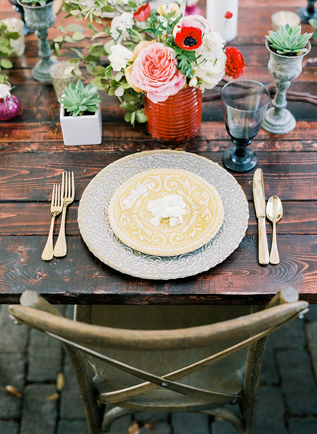 Romantic Red & Gold Mexican Wedding Inspiration - Inspired by This