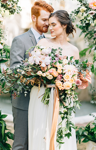 Romantic Peach Southern Wedding at The Swan House - Inspired by This