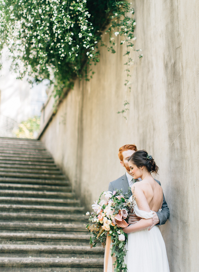 Romantic Peach Southern Wedding at The Swan House - Inspired by This