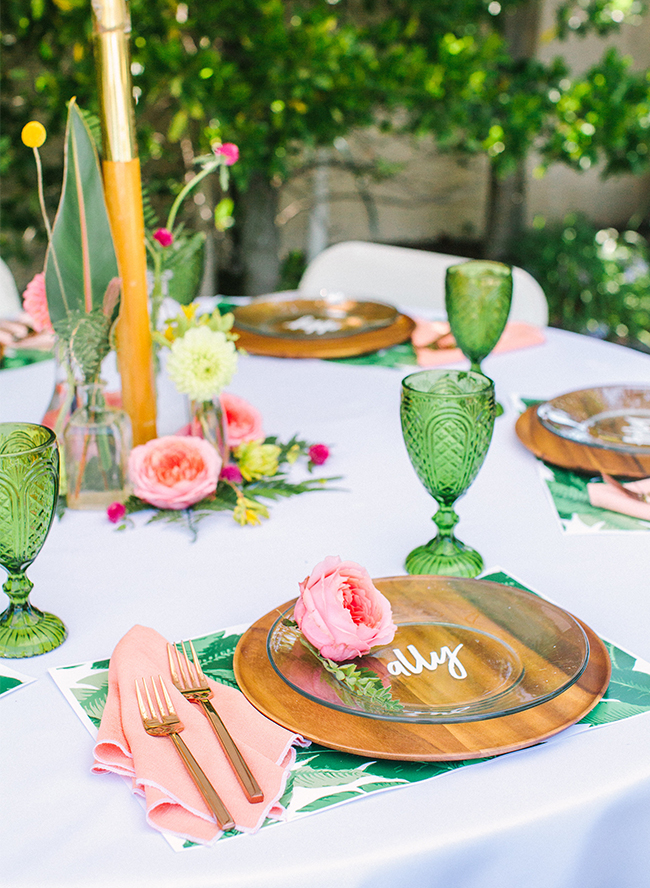 Pink & Yellow Tropical Bridal Shower - Inspired by This