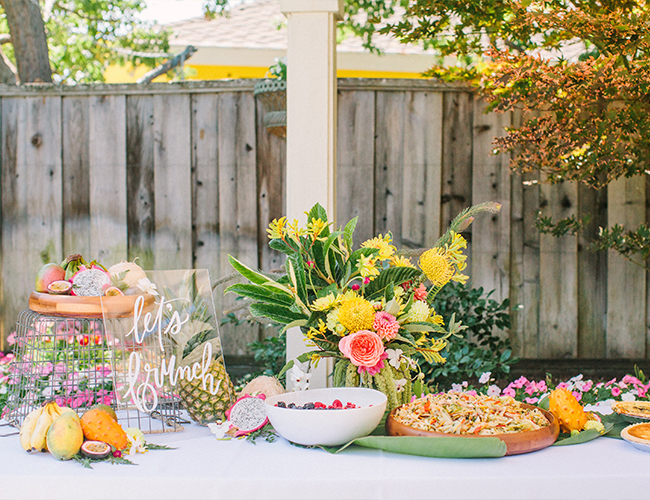 Pink & Yellow Tropical Bridal Shower - Inspired by This