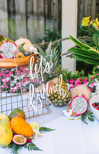 Pink & Yellow Tropical Bridal Shower - Inspired by This