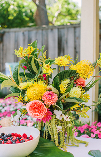 Pink & Yellow Tropical Bridal Shower - Inspired by This