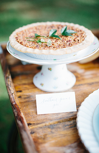 Beautiful Blue Peach Orchard Wedding Inspiration - Inspired by This