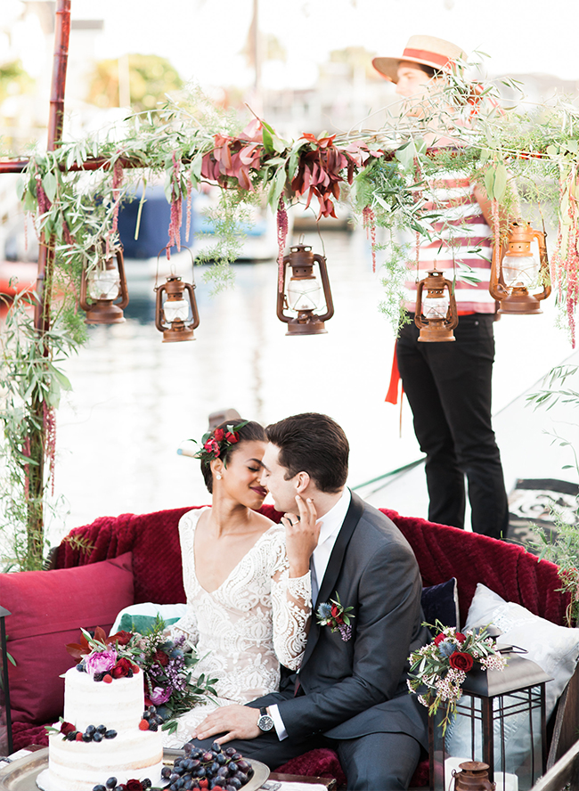 Romantic Gondola Wedding Inspiration for Fall - Inspired by This