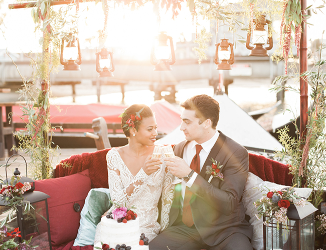 Romantic Gondola Wedding Inspiration for Fall - Inspired by This