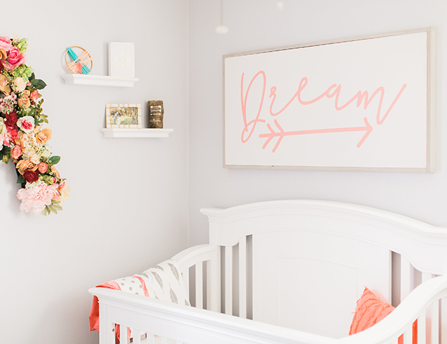 Girly Nursery with Bohemian Accents - Inspired by This