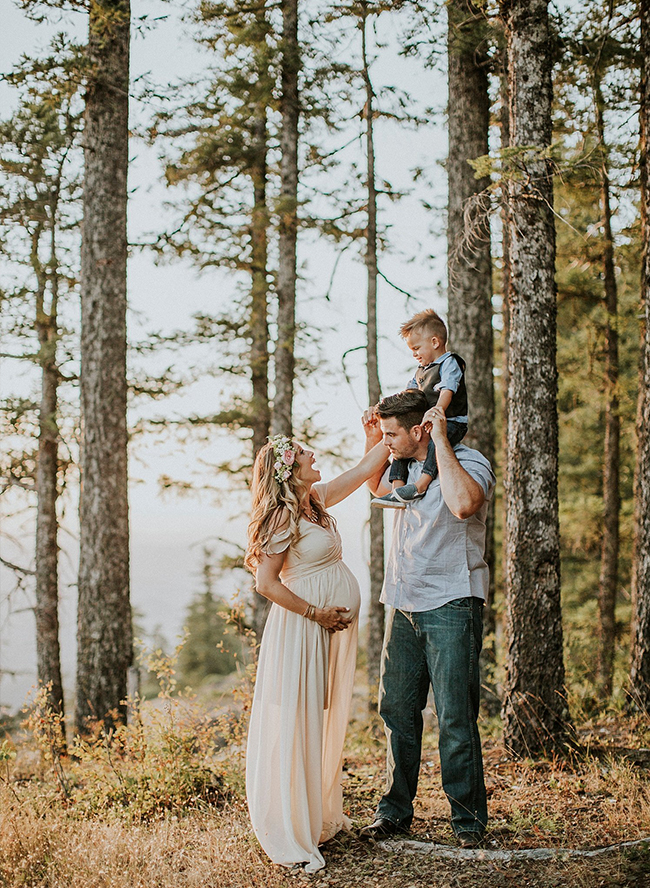 Mountain Maternity Photos at Sunset - Inspired by This