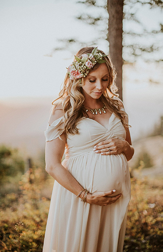 Mountain Maternity Photos at Sunset - Inspired by This